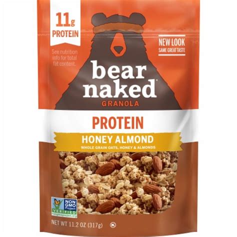 bear naked granola honey almond|Bear Naked Honey Almond Granola Cereal, 11.2 oz Bag